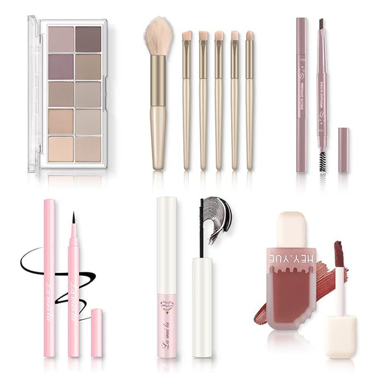 All in One Makeup Kit for Women Full Kit, Basic Cosmetics Kit for Beginner & Professionals, Eye Makeup Set Tween Girl, Make Up Kits for Teenagers, Makeup Gift Set for Girls, Women & Teens(10-Cement)-Velvo Beauty