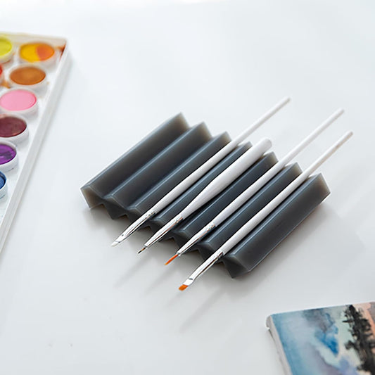 SHIMOYAMA Paint Brushes Holders, 2 Pack, Zigzag Soap Dish, Soap Holder for Watercolor Paintbrush, Bathroom, Black-Velvo Beauty