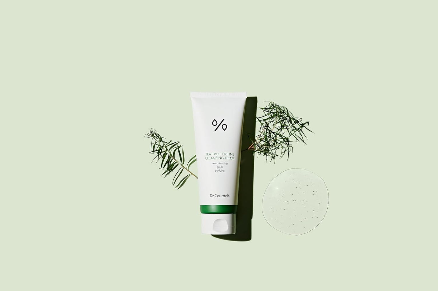 Dr.Ceuracle by leegeehaam Tea Tree Purifine Cleansing Foam (150ml / 5.07 fl. oz.) - Gel to Foam Mild Soothing Daily Cleanser with Fine Bubbles, Sebum Reducing and Hydrating for Sensitive Skin-Velvo Beauty