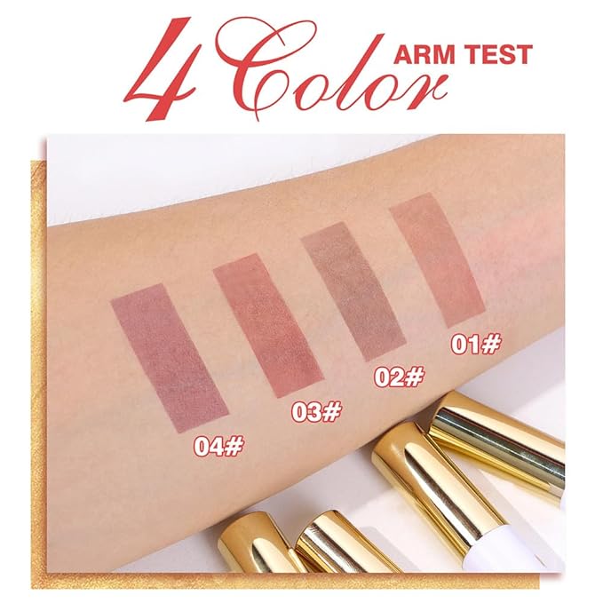 2025 New 24K Gold Liquid Lip Gloss Peel Off Lip Stain Tattoo with Tweezer, Brownish Red Lips Stain Peel Off Masque, Long Lasting Waterproof Lip Tint Stain,Transfer-proof for All Skin Types 02#-Velvo Beauty