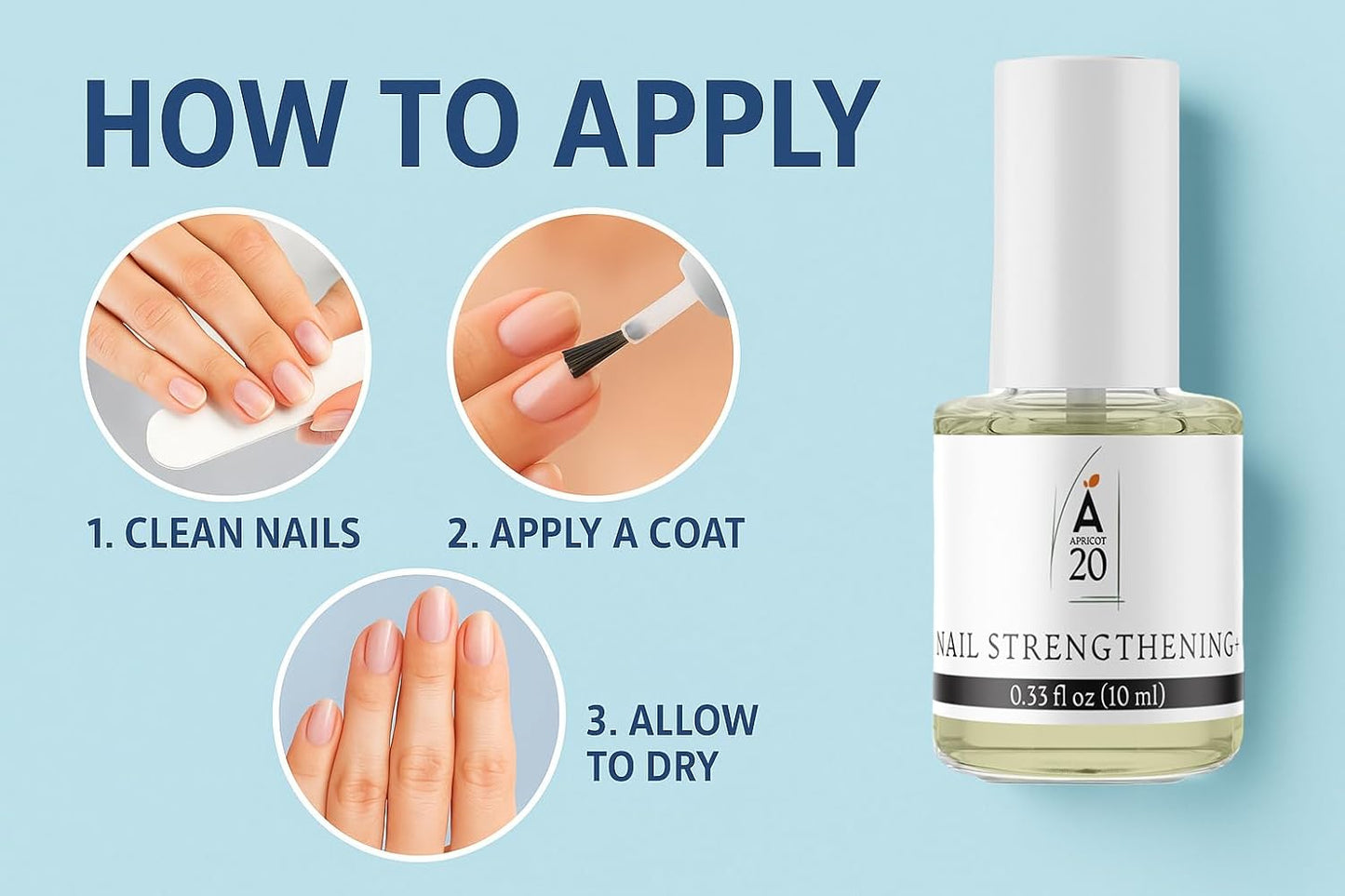 Nail Strengthening Oil Plus, Growth and Repair Treatment for Weak Nails, Nourishing 25 Essential & Carrier Oils Formula - 0.33 fl oz-Velvo Beauty