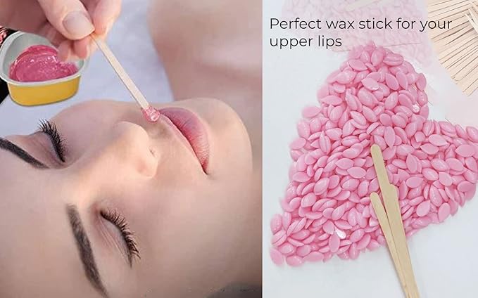 Mibly 1000 Pcs Wooden Wax Sticks - Eyebrow, Lip, Nose Small Waxing Applicator Sticks for Hair Removal and Smooth Skin - Spa and Home Usage-Velvo Beauty
