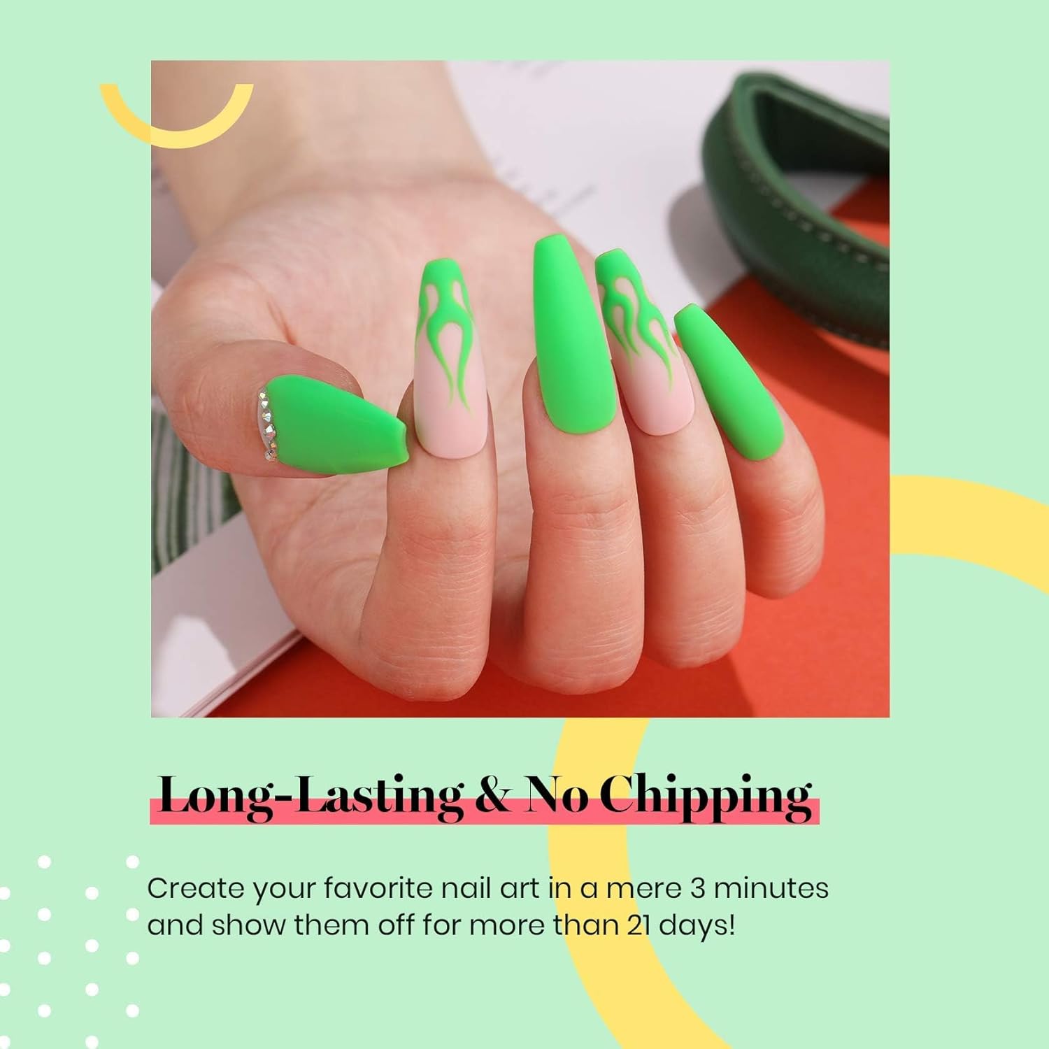 Beetles Neon Green Gel Nail Polish Halloween Gel Nail Polish 15ml Soak Off Uv LED Nail Lamp DIY Home Gift for Women Lime Green-Velvo Beauty