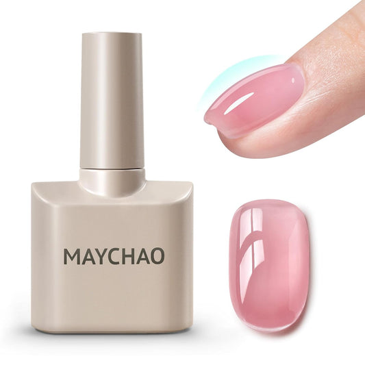 MAYCHAO Purple Pink Builder Gel for Nails, 15ml Nail Strengthener in a Bottle, Nail Extension Hard Gel, Soak Off Long Lasting UV Light Cure-Velvo Beauty