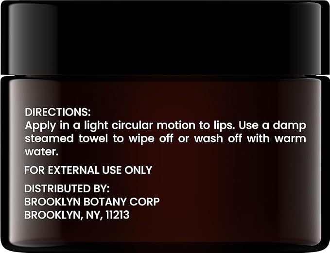 Brooklyn Botany Lip Scrub Exfoliator 1 oz – Lip Moisturizer for Dry Lips and Chapped Lips – Gentle Lip Exfoliator for Smooth and Brighter Lips – Vanilla Flavor-Velvo Beauty