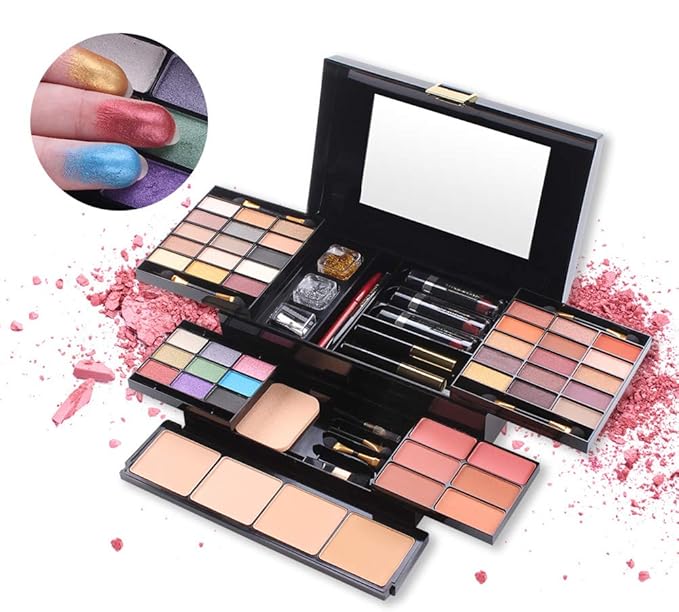 Professional 39 Colors Eyeshadow Palette All-in-one Cosmetic Makeup Gift Set including Matte Shimmer Highly Pigmented Eye Shadows, Blush, Pressed Powder and Lipstick-Velvo Beauty