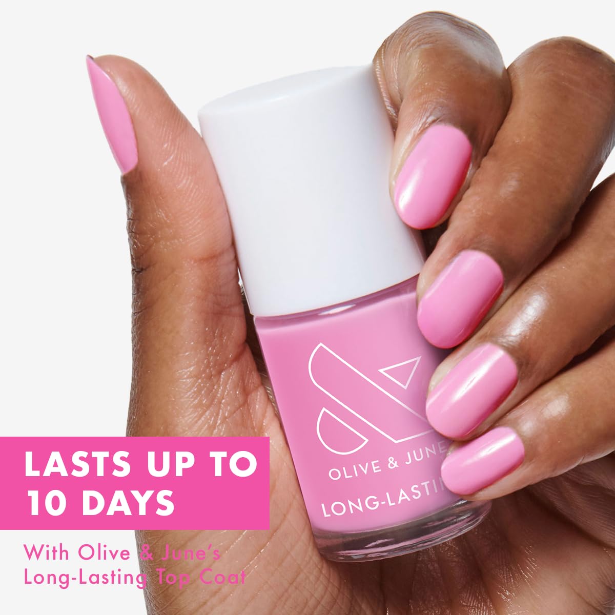 Olive & June Long Lasting Nail Polish | Plump, Gel-Like Finish No Lamp Needed | Lasts up to 10 days | Salon-Quality Color at Home | 15-Free, Vegan Cruelty-Free Chip-Resistant Shine | JM Pinky Lavender-Velvo Beauty