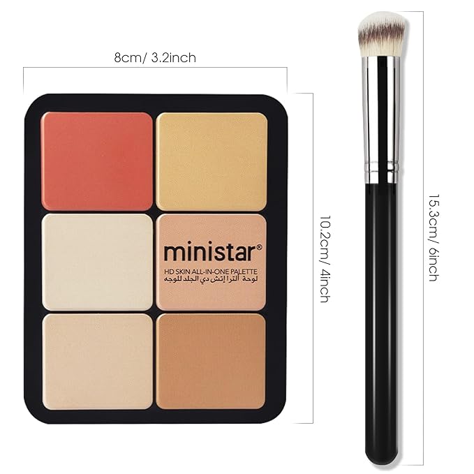 12 Colors Cream [Blush+Contour+Concealer+Highlighter] Makeup Palette for Cheeks - Multi-functional Makeup Palette with Brush, Natural Matte Long Wearing, Waterproof Face Makeup Palette (#05)-Velvo Beauty