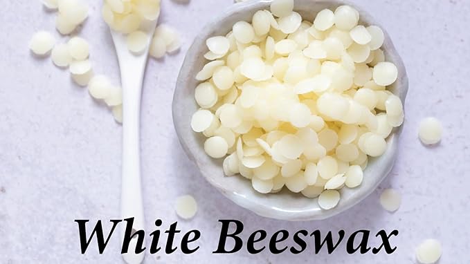 Bulk White Beeswax Pellets 5lb, Pure, Natural, Cosmetic Grade, Organic, Bees Wax Pastilles, Triple Filtered, Great For Candle Making, Soap, Food Wrap, DIY Projects Lip Balms, Lotions, and More!-Velvo Beauty