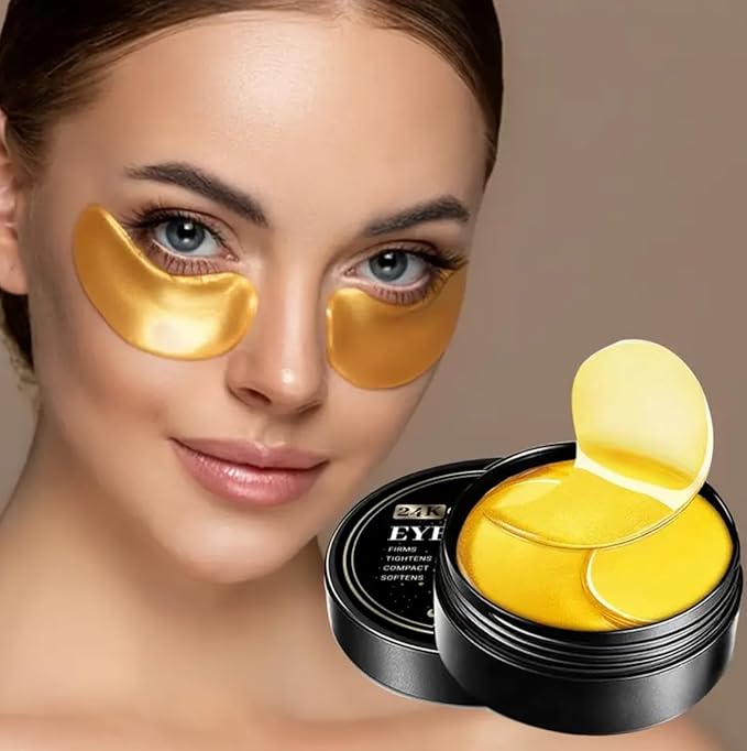 60 Pcs-Under Eye Mask For Eye Care,24K Gold Eye MaskHydrating Moisturizing Eye Mask Patch Under Eye Patches For Dark Circles And Puffiness-Velvo Beauty