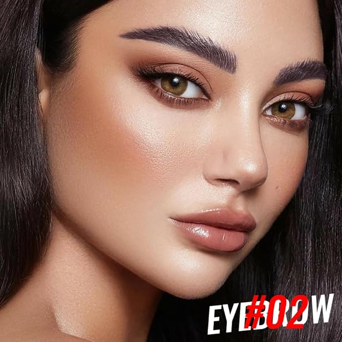 evpct 2-in-1 Tinted Brow Gel & Clear Brow Setting Glue Eyebrow Gel Kit - Strong Hold 24HR Waterproof Smudgeproof Eyebrow Makeup for Natural Soft Full Brows, Brows Enhancer Mascara Makeup - Dark Brown-Velvo Beauty