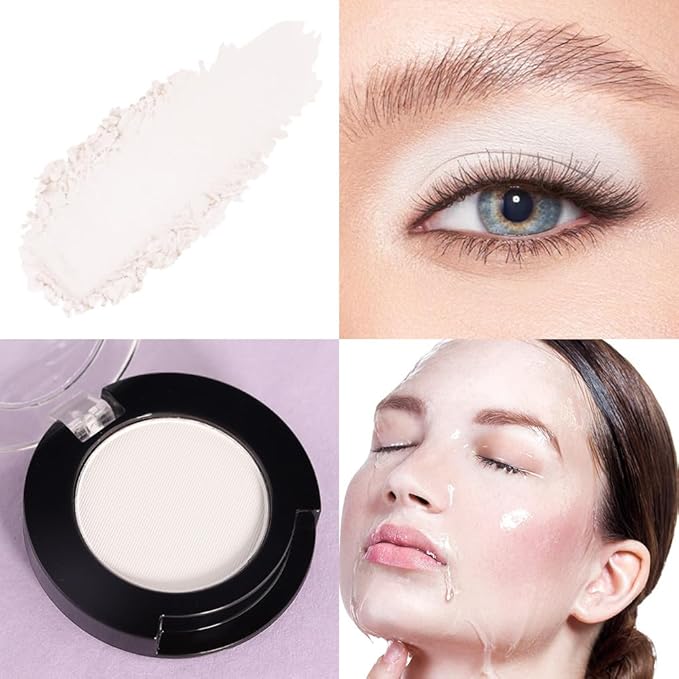 Single Matte Eyeshadow Makeup Palette, Neutral Ivory White Eyeshadows Singles, Monochrome Eye Shadow Palette Makeup for Women, de sombras de ojos, Highly Pigmented Daily Evening Girls Eyeshadow-Velvo Beauty