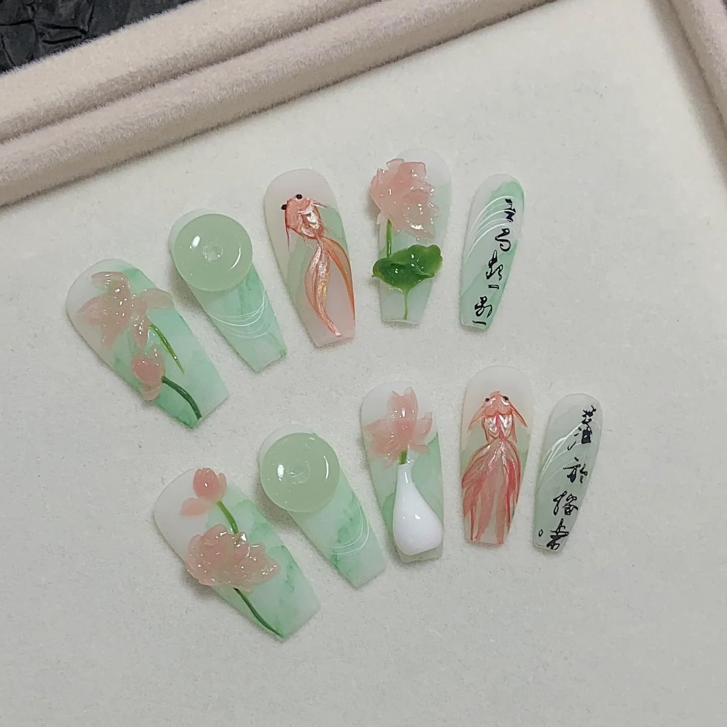 3D Lotus Flower Nail Art Silicone Molds Classic Floral Lotus Leaf Carving Template Resin Mould Nail Tool for Women Girls Manicure DIY Design-Velvo Beauty