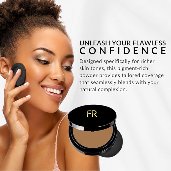 Luxury Oil Blotting Pressed Powder by Flori Roberts, Long Lasting Oil and Shine Control, Flawless Complexion for Women of Color or Deeper Skin Tones-Velvo Beauty
