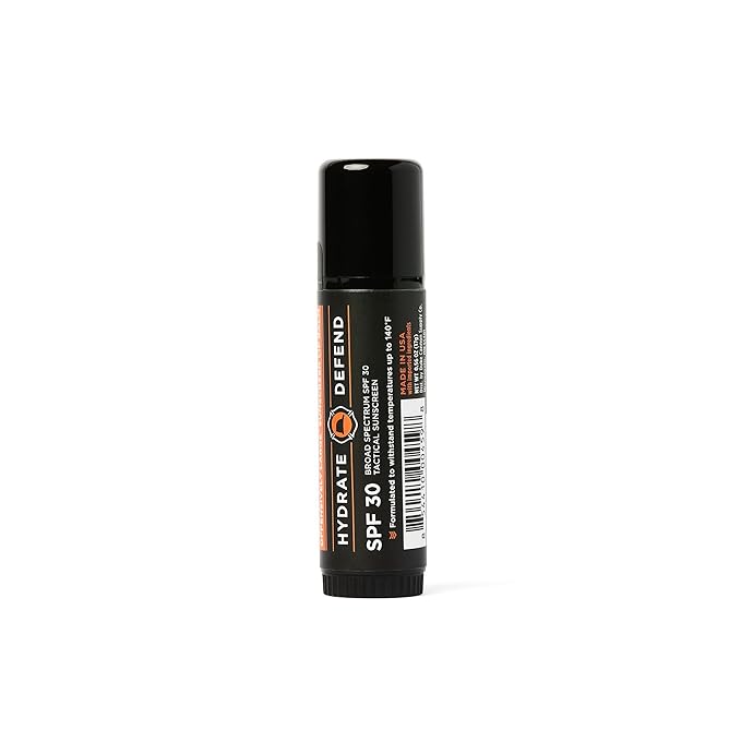 Duke Cannon Balm 140 Tactical Lip Protectant - Blood Orange Mint Flavored Lip Balm with SPF 30, Large Size, Premium Ingredients, Outdoor Lip Care for Men-Velvo Beauty