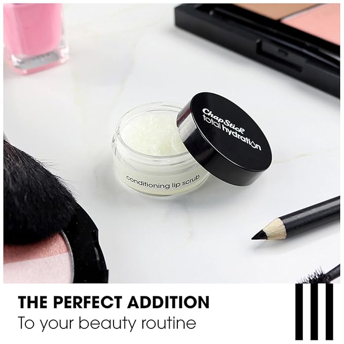 ChapStick Total Hydration Sugar Plum Flavor Conditioning Lip Scrub and Lip Exfoliator Jar - 0.27 Oz-Velvo Beauty