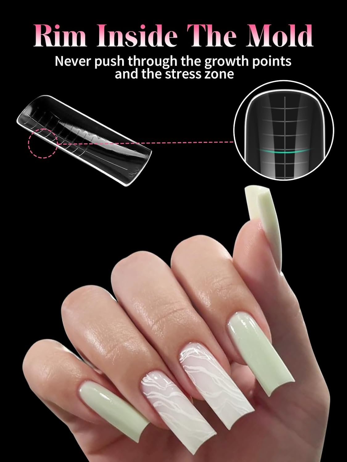 EBANKU Dual Nail Forms for Poly Extension Gel, 150 PCS Duck Nail Molds Reusable 15 Sizes Nail Extension Forms for Builder Gel Manicure Design Salon DIY-Velvo Beauty