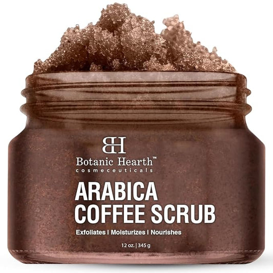 Botanic Hearth Arabica Coffee Body Scrub Exfoliating Body Scrub Act As Body Exfoliator & Helps With Moisturizing Skin, Acne, Cellulite, Dead Skin Scars, Wrinkles 12 Oz-Velvo Beauty