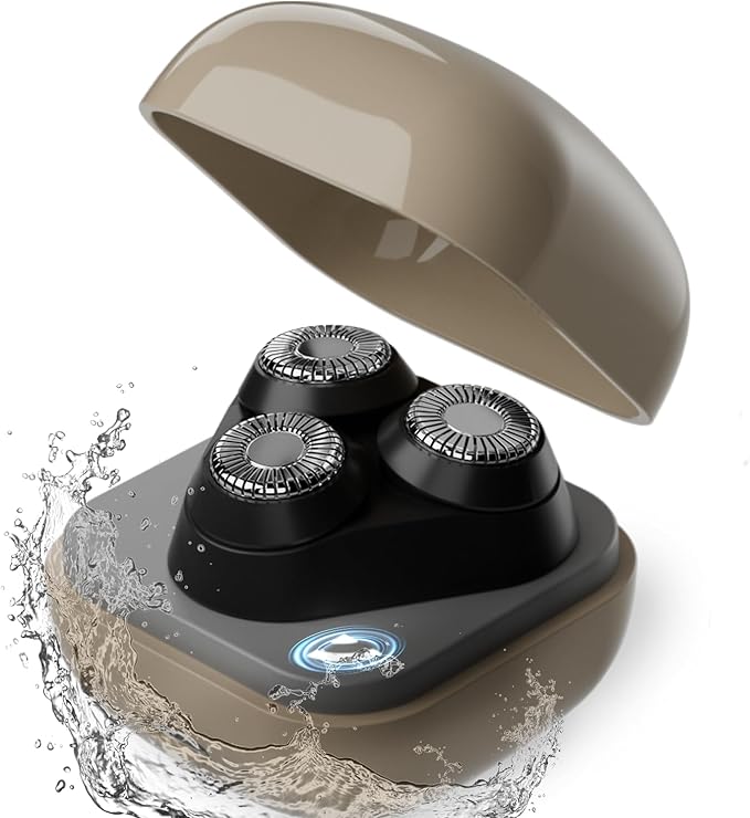 Facial Hair Removal for Women, 3D Floating Blade Rotary Razor, Wet/Dry Electric Shaver, Portable & USB Rechargeable Epilator Hair Remover for Face, Upper Lip, Chin, Arms & Legs (Beige)-Velvo Beauty