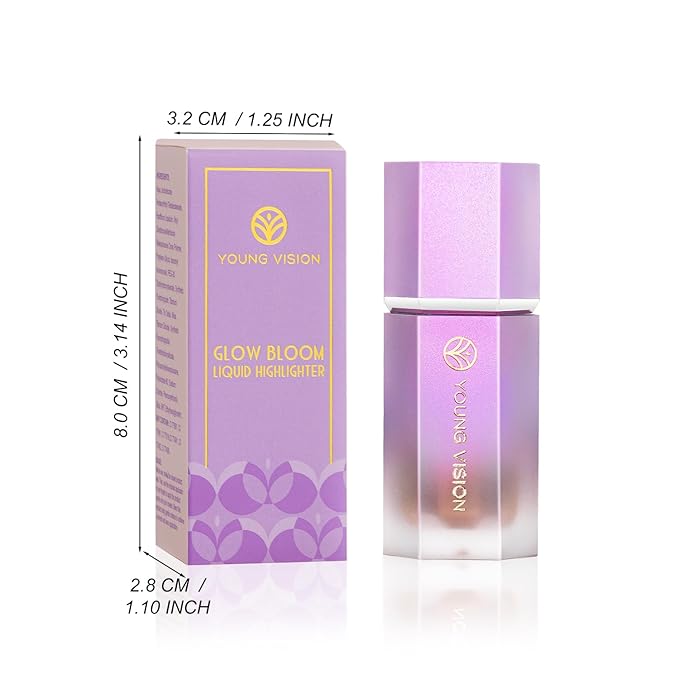 YOUNG VISION Soft Natural Glow Liquid Highlighter, Glow Liquid Illuminator Makeup,Weightless, Long-Wearing, Smudge Proof, Natural-Looking, Dewy Finish,-Velvo Beauty