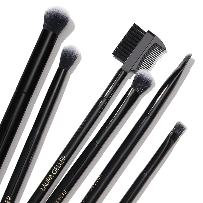 LAURA GELLER NEW YORK All-Over Eye Shadow Brush, Black Wooden Handle-Velvo Beauty