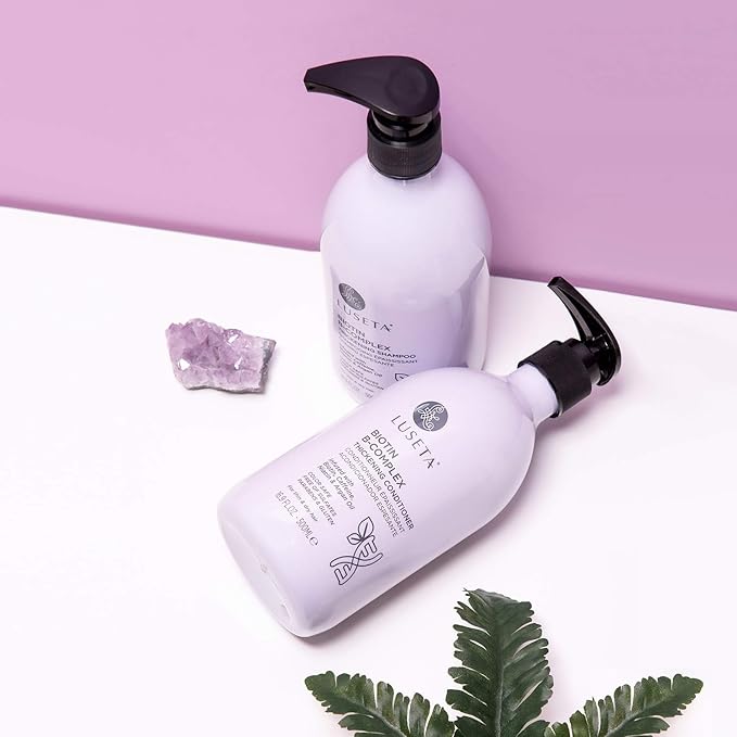 Luseta Biotin B-Complex Shampoo & Conditioner Set for Hair Growth and Strengthener - Hair Loss Treatment for Thinning Hair With Biotin Caffein and Argan Oil for Men & Women - All Hair Types 2 x 33.8oz-Velvo Beauty