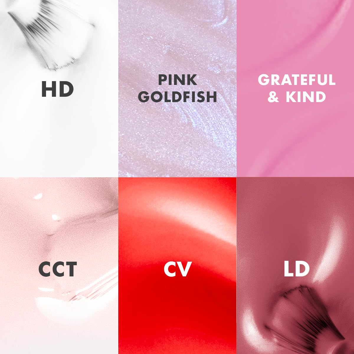 Olive & June Long Lasting Nail Polish Set | Includes 6 Chip-Resistant Shades (Pink Goldfish, HD, Grateful & Kind, CCT, LD, CV) + Top Coat | Vegan, Cruelty-Free | Salon-Quality at Home-Velvo Beauty