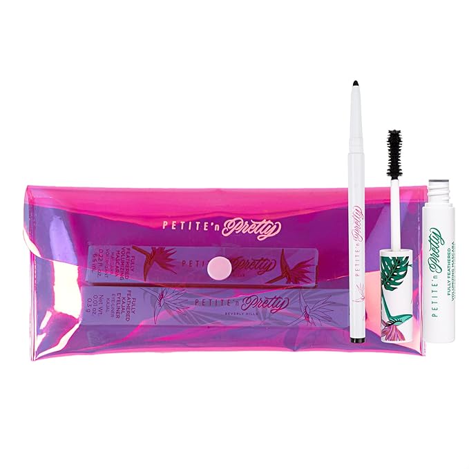 Petite 'n Pretty Eye Makeup Set for Kids - Makeup for Tweens & Teens - Fully Feathered Volumizing Mascara, Eyeliner, Made in the USA, w/Gift Bag-Velvo Beauty