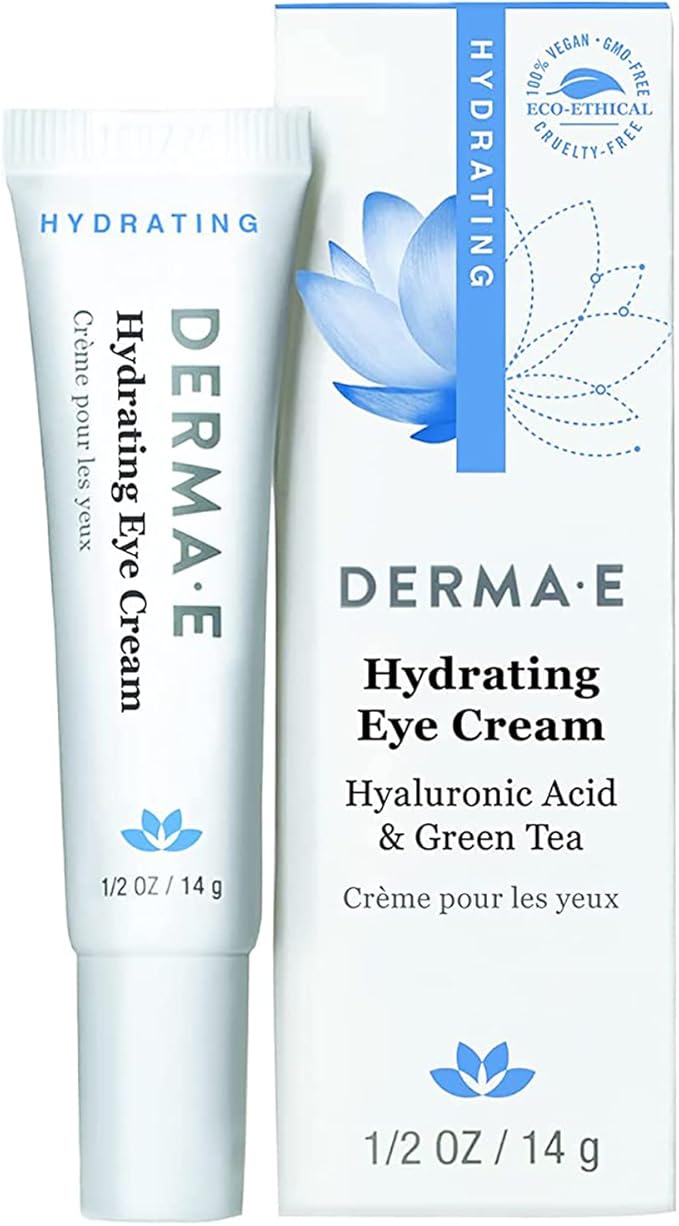 Derma E Hydrating Eye Cream with Hyaluronic Acid 0.5 ounces-Velvo Beauty
