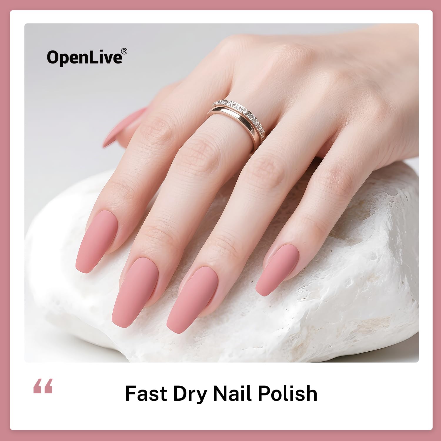 16.5ml Dusty Rose Nail Polish Large Volume Quick Drying Light Pink Nail Polish, Fast Drying and Long Lasting Color Nail Art DIY Home Manicure Gift for Women-Velvo Beauty