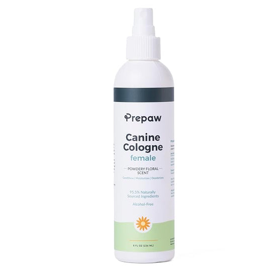 Natural Pet Cologne - Powdery Floral Scent, 3-in-1 Deodorizing, Conditioning & Moisturizing Spray for Dogs & Cats - Long Lasting. Daily Use, 8 fl oz (Female Pet)-Velvo Beauty