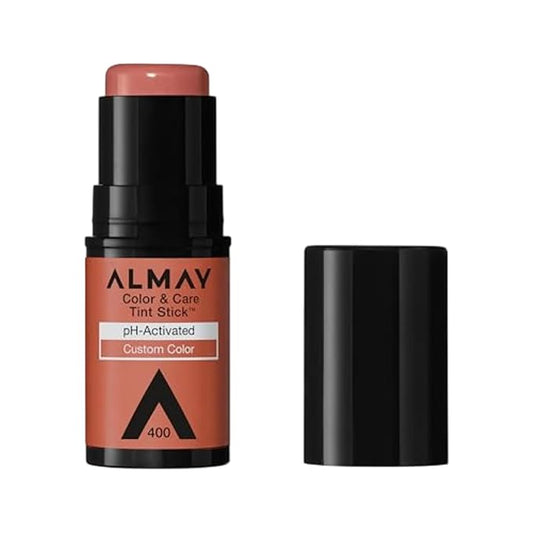 Almay Lip and Cheek Tint, Color & Care Tint Stick, Multi-Use Moisturizing Blush and Lip Color, Dewy Finish, 400 Nude Flush, 0.25 oz-Velvo Beauty