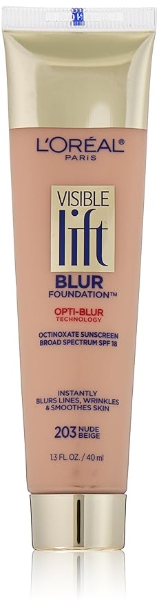 L'Oréal Paris Visible Lift Blur Foundation, Nude Beige, 1.3 fl. oz.-Velvo Beauty