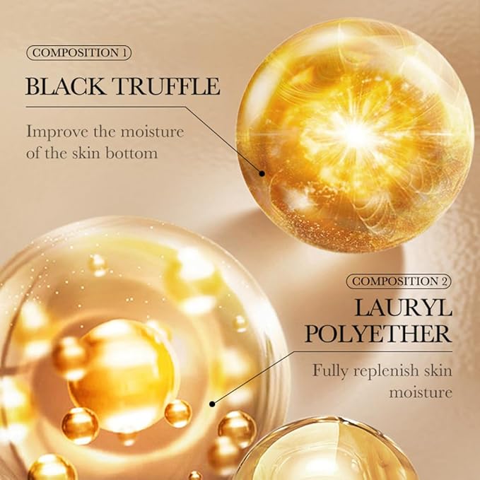 24K Gold Under Eye Patches (5 Pairs) - Black Truffle Under Eye Mask with Newly Upgraded 3D Wrap-around Design, Specifically for Canthus Wrinkles and Dryness Around the Eyes (Gold)-Velvo Beauty