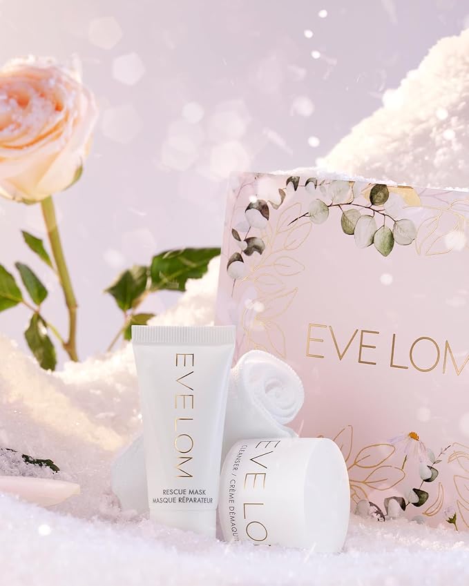 EVE LOM Skin Saviour Holiday Set - Iconic Cleanser Balm & Honey-Infused Clay Mask - Luxurious Beauty Ritual for Soft, Pure & Hydrated Skin - Botanical Skincare Essential Giftset-Velvo Beauty