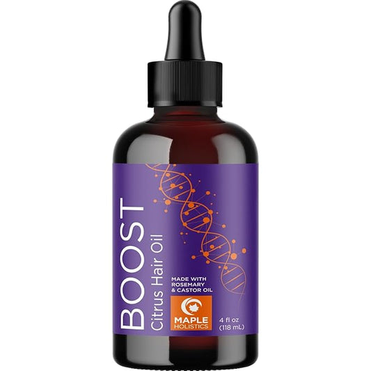 Volumizing Rosemary Hair Oil Serum - Moisturizing Scalp and Hair Oil for Men & Women Infused with Amla Black Castor Pumpkin Argan & Jojoba - Lightweight Hydrating Vegan & Color Safe (Citrus Scent)-Velvo Beauty