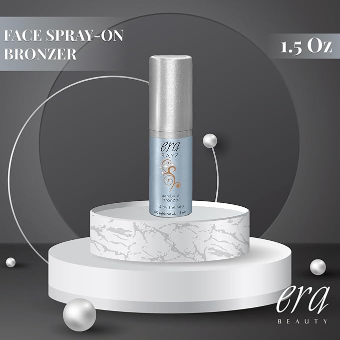 ERA Rayz spray on bronzer (3 By The Sea, 1.5 oz) - airbrush makeup, everyday, buildable, professional aerobrush cosmetics by Era Beauty-Velvo Beauty
