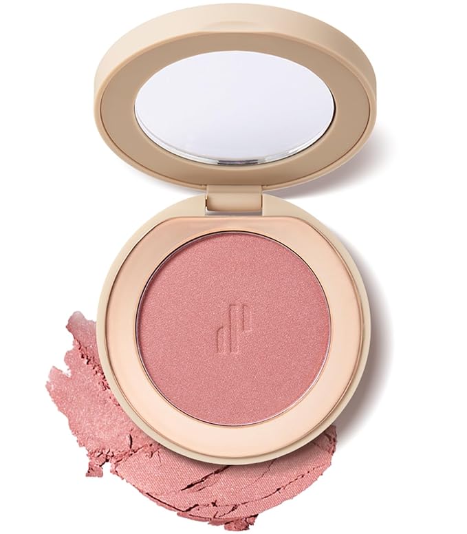 Heart Percent Dote on Mood Glow Blush, Smooth Radiant Color Luminous Shimmering Stain Finish Cheek Makeup Blush (03. Veil Nude)-Velvo Beauty