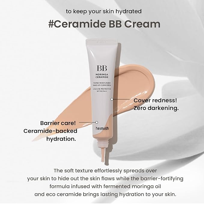 HEIMISH Moringa Ceramide BB Cream SPF 30 PA++ | 27 Light Tan | 1.87 fl oz / 53g-Velvo Beauty