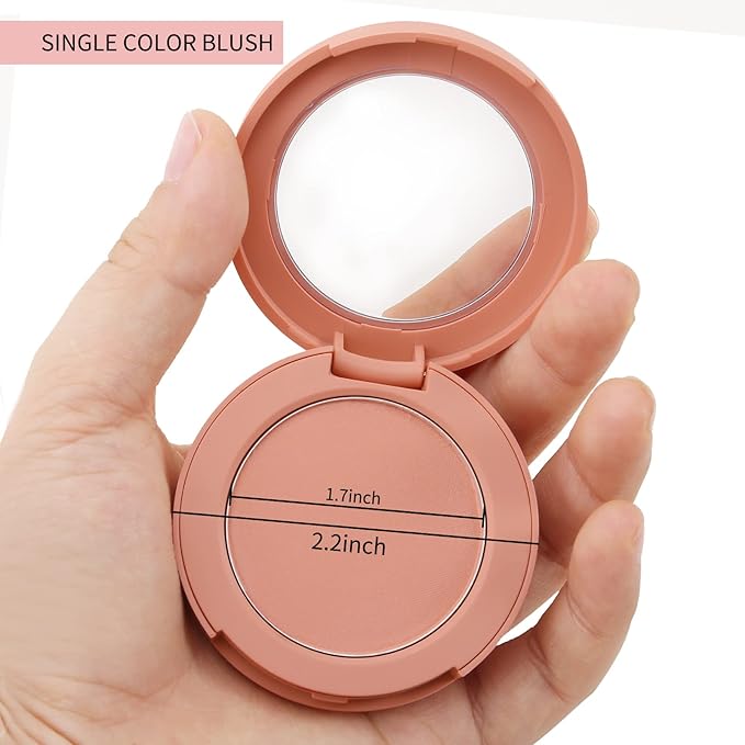 Boobeen Powder Blush, Single Color Blush Face Blush Palette Matte Baked Cream Blush Makeup Powder, High Pigment Pressed Blush for Create a Natural Cheek Flushed Look-Velvo Beauty