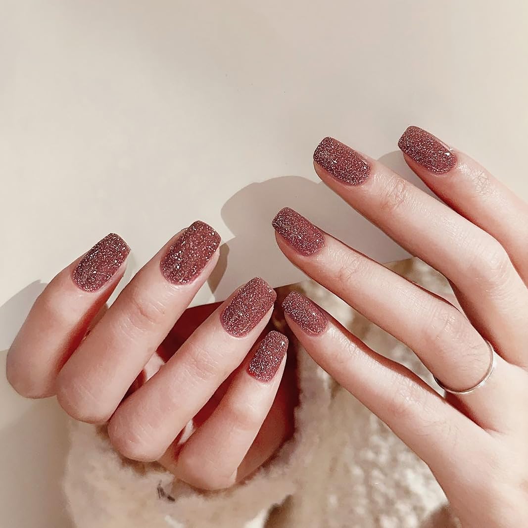 Nail Polish Strips, 32PCS Salon Quality Wraps, Long Lasting Gel Nail Stickers for Women Easy Apply& Remove (Champagne Flames Gold)-Velvo Beauty