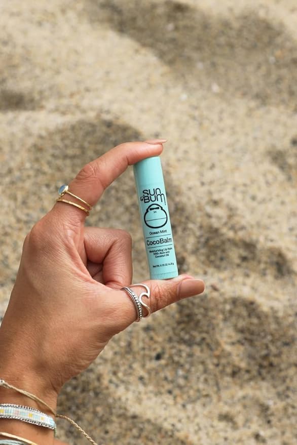 Sun Bum Ocean Mint Cocobalm | Hydrating Lip Balm with Aloe | Hypoallergenic, Paraben Free, Silicone Free,| 0.15oz Stick-Velvo Beauty