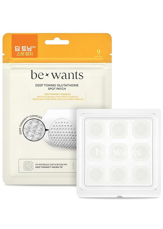 Bewants Deep Toning Glutathione Spot Patch – Micro Tip Patches for Skin Elasticity, Texture & Blemish Care, 9 Patches-Velvo Beauty
