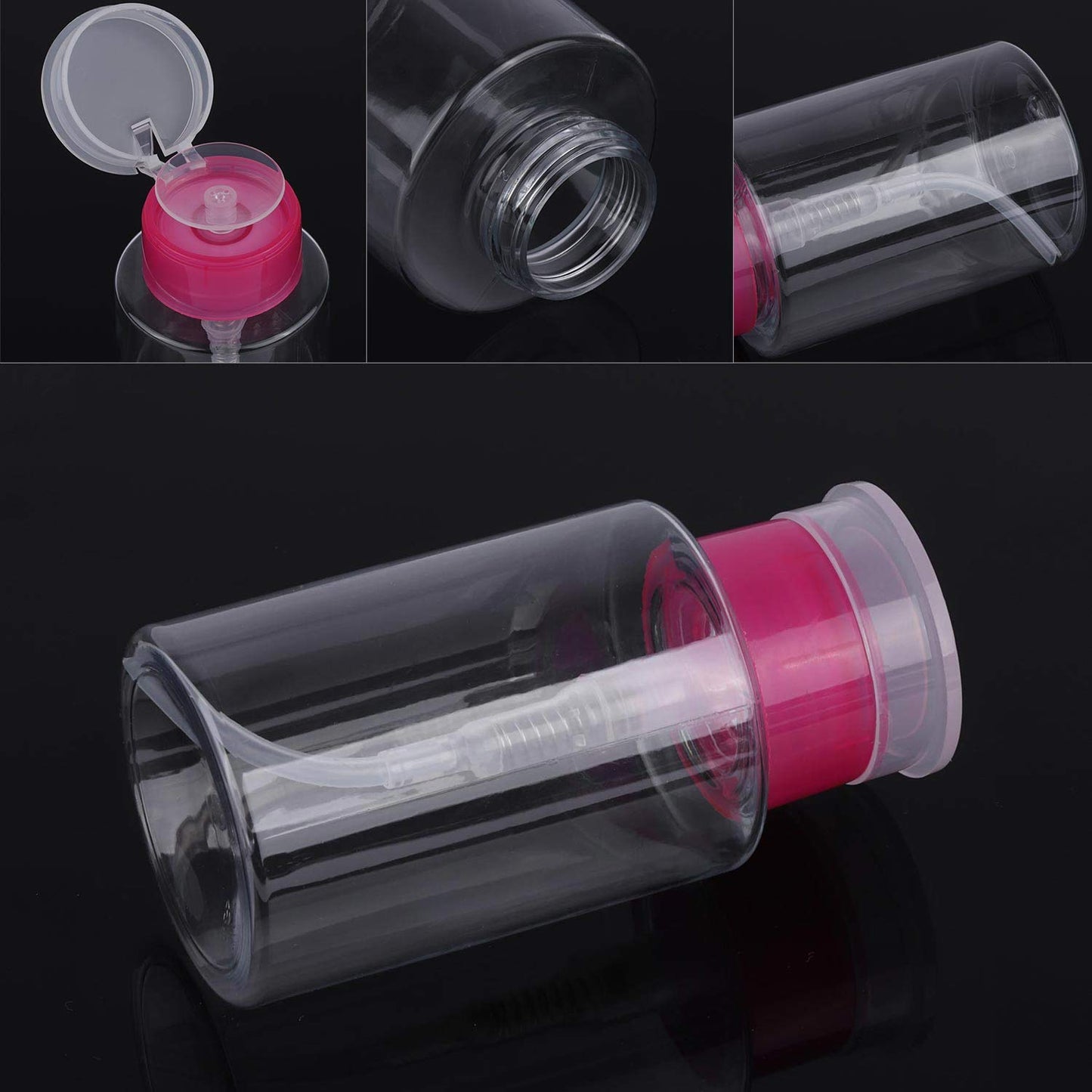 975 Pcs Lint Free Nail Wipes Cotton Pads 2" x 2" and 6oz Nail Polish Remover Push Down Pump Dispenser Bottle-Velvo Beauty