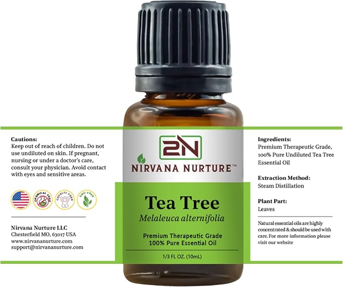 Tea Tree Essential Oil 100% Pure Premium Therapeutic Grade, Undiluted - Aromatherapy Diffuser for Calm and Relaxation, Skin Care, Hair Care-Velvo Beauty