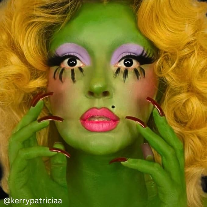 Mehron Makeup Color Cups | Stage, Foundation, Face Paint, Body Paint, Halloween | Face Paint Makeup | Greasepaint .5 oz (14 g) (Green)-Velvo Beauty