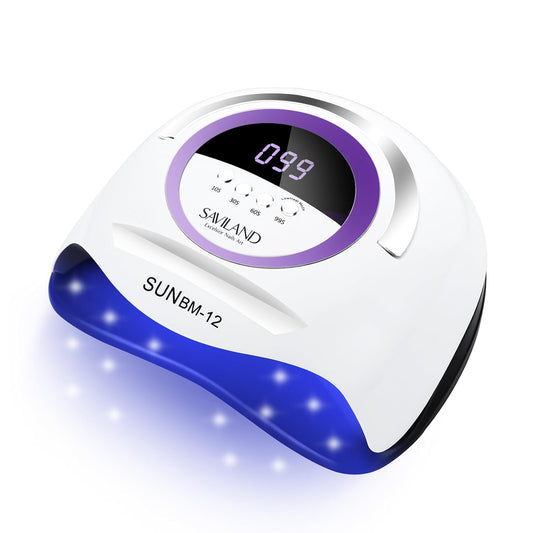 SAVILAND 300W U V LED Nail Lamp: Motion Sensor Nail Dryer Super Fast Curing U V Light for Gel Nails with 72 Beads 4 Timers Dual Light Sources Nail Lamp for Nail Salon Manicure Gift for Women-Velvo Beauty