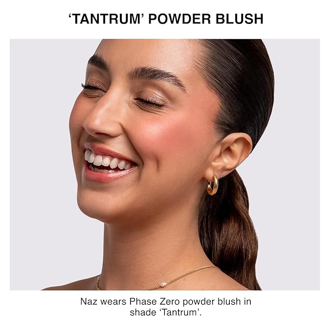 Makeup Powder Blusher - "Tantrum" - 4g / 0.141oz - Pigmented, Buildable, Lightweight Powder Blush for a Radiant, Healthy, Natural Glow. Versatile Shades - Pink, Coral, Peach & Golden Hues-Velvo Beauty