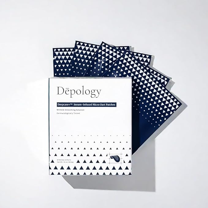 depology Deepcare+ Serum-Infused Micro Dart needle Patche | 4 Pairs Eye Mask | Under Eye Patches for Wrinkles | Fine Lines | Synthesized Molecules-Velvo Beauty