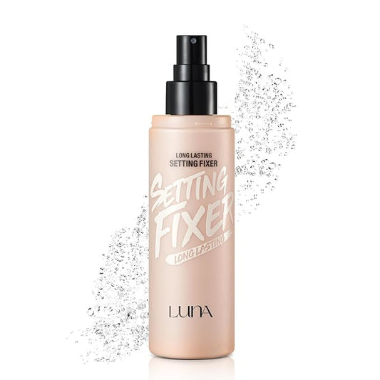 LUNA Long Lasting Setting Fixer Spray 3.3 fl oz, Weightless with Micro-Fine Mist, Natural Finish, Non-Drying Formula for All Skin Types, Korean Makeup-Velvo Beauty
